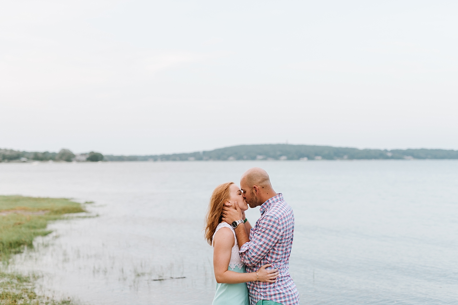 Romantic Summer Engagement Session at Bay Farm in Duxbury by Boston Wedding Photographer Annmarie Swift