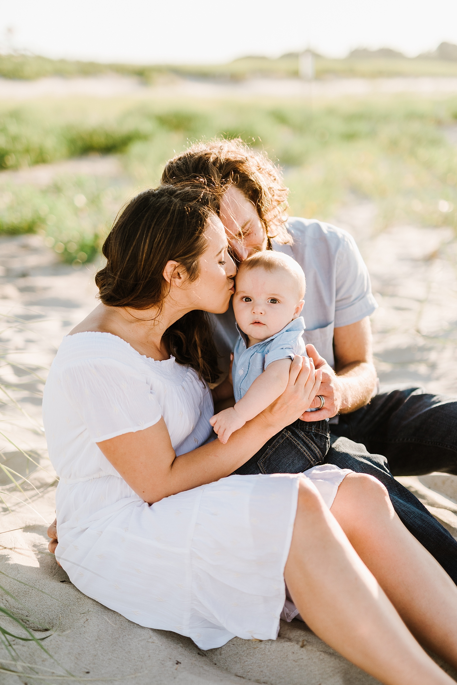 Sweet Sunset Family Session at Crane Beach in Ipswich, MA by Boston Wedding & Portrait Photographer Annmarie Swift