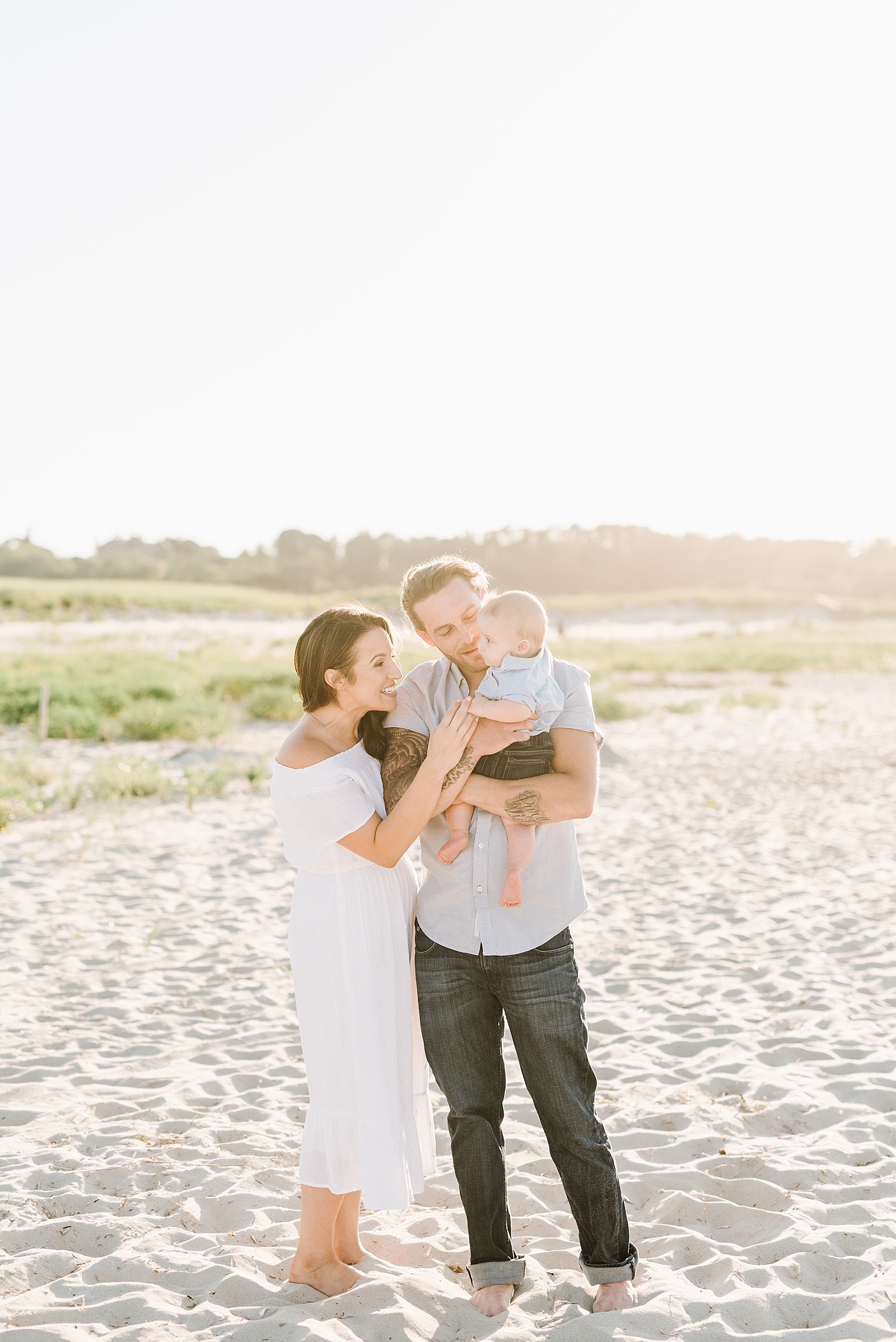 Sweet Sunset Family Session at Crane Beach in Ipswich, MA by Boston Wedding & Portrait Photographer Annmarie Swift