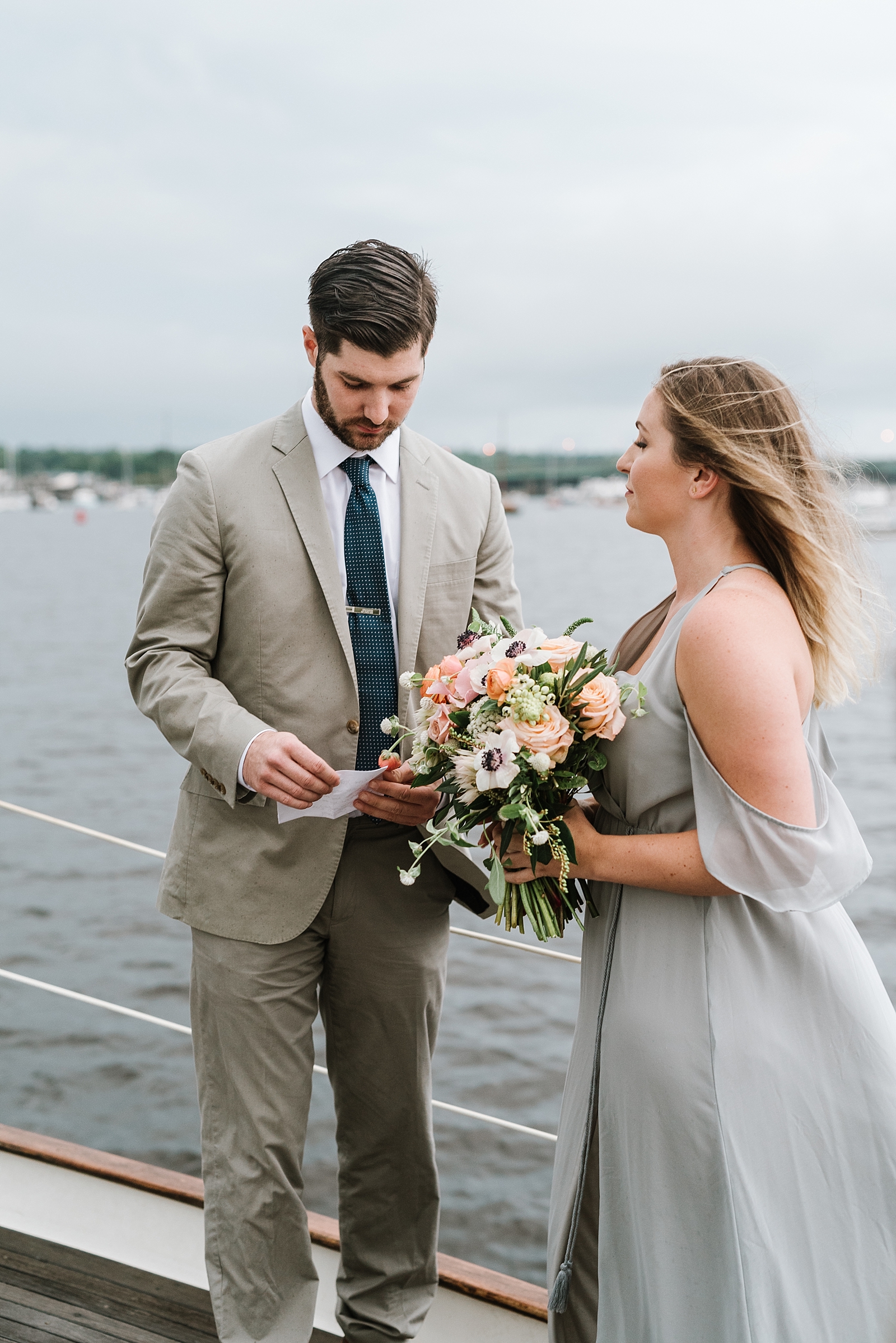 Surprise Proposal on Newburyport Harbor by Boston Wedding Photographer Annmarie Swift