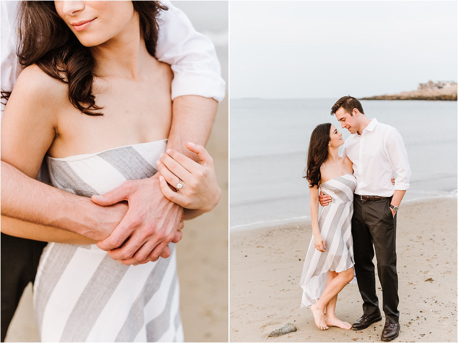 Romantic Summer Engagement Session at Halibut Point State Park in Rockport, MA by Boston Wedding Photographer Annmarie Swift