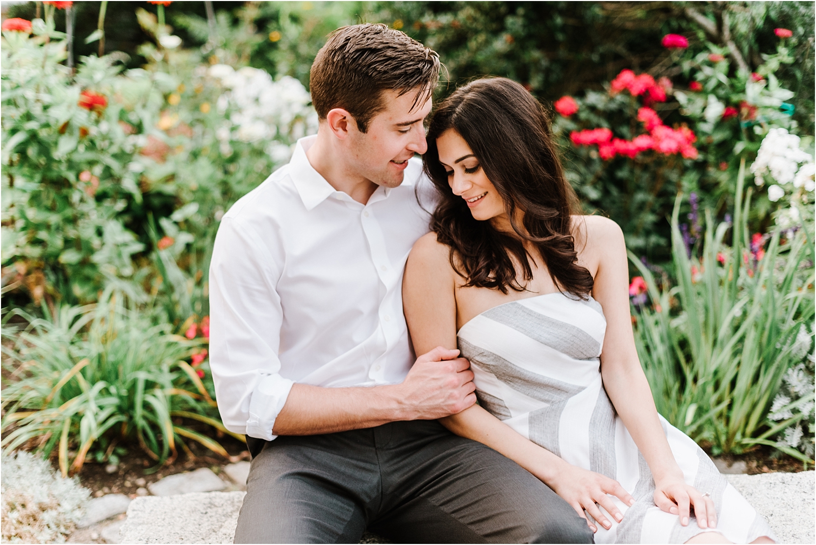 Romantic Summer Engagement Session at Halibut Point State Park in Rockport, MA by Boston Wedding Photographer Annmarie Swift