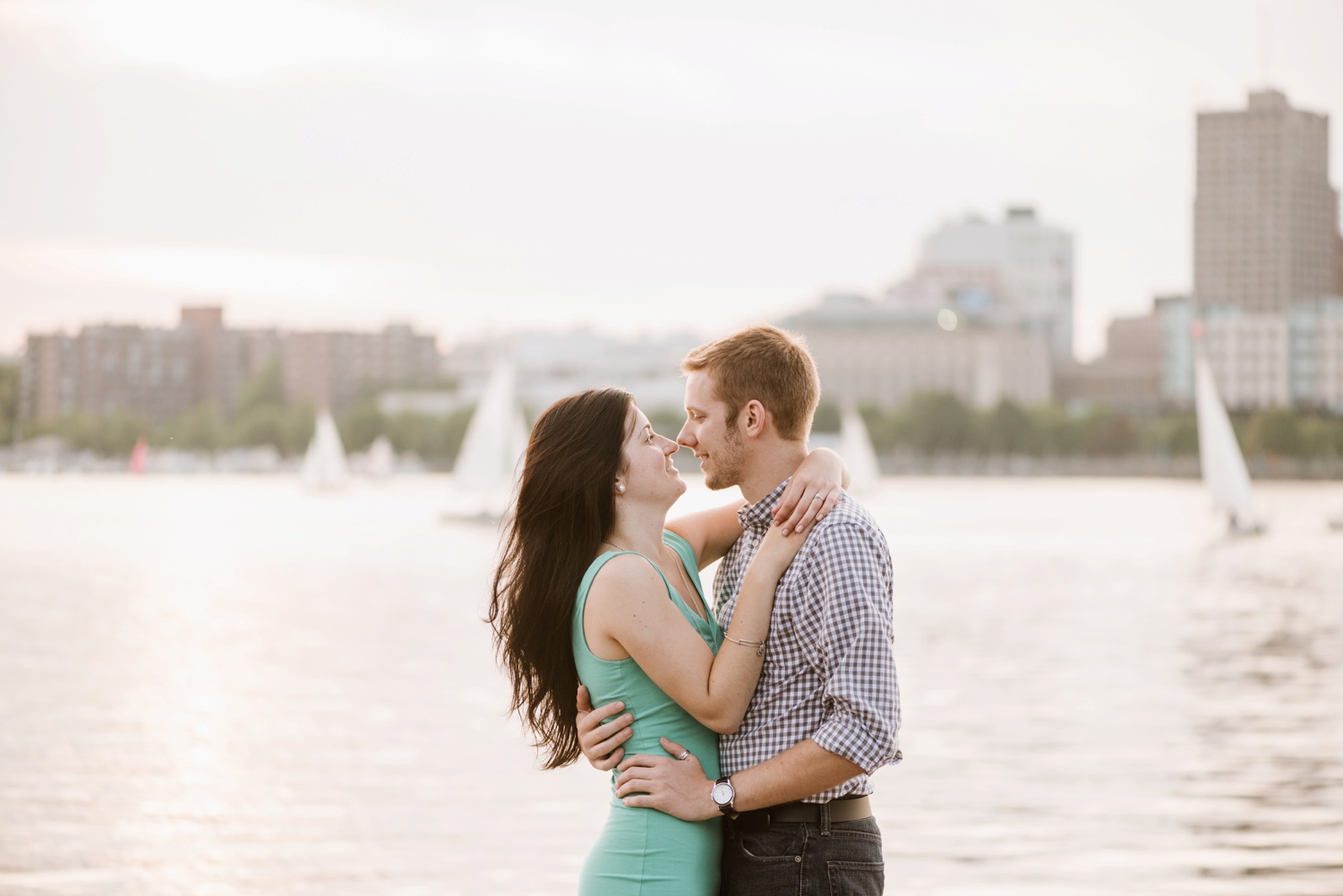 A Book Store & Charles River Esplanade Engagement Session by Boston Fine Art Wedding Photographer Annmarie Swift