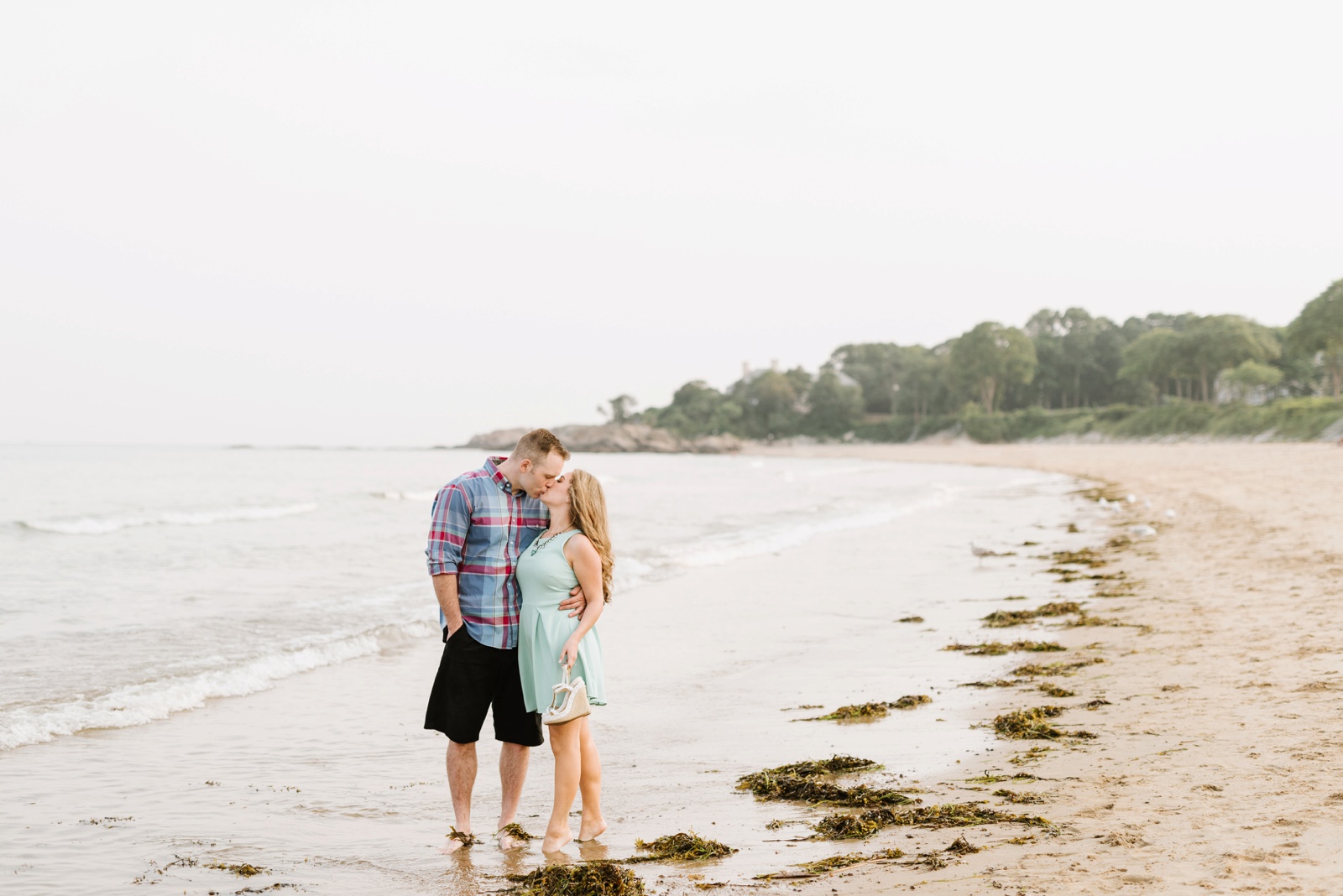 Romantic Seaside Engagement Session at Singing Beach in Manchester, MA by Boston Wedding Photographer Annmarie Swift