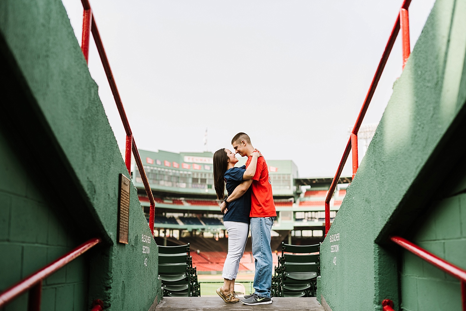 Playful Fenway Park Engagement Session Photos by Boston Wedding Photographer Annmarie Swift