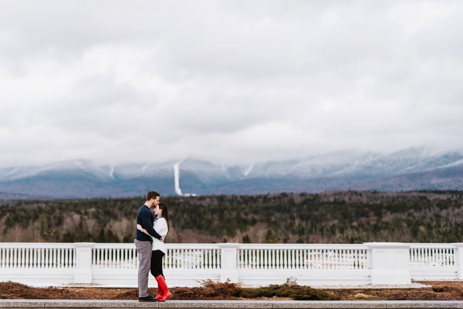 Winter Engagement Session at Omni Mount Washington Resort in Bretton Woods, NH by Boston Wedding Photographer Annmarie Swift