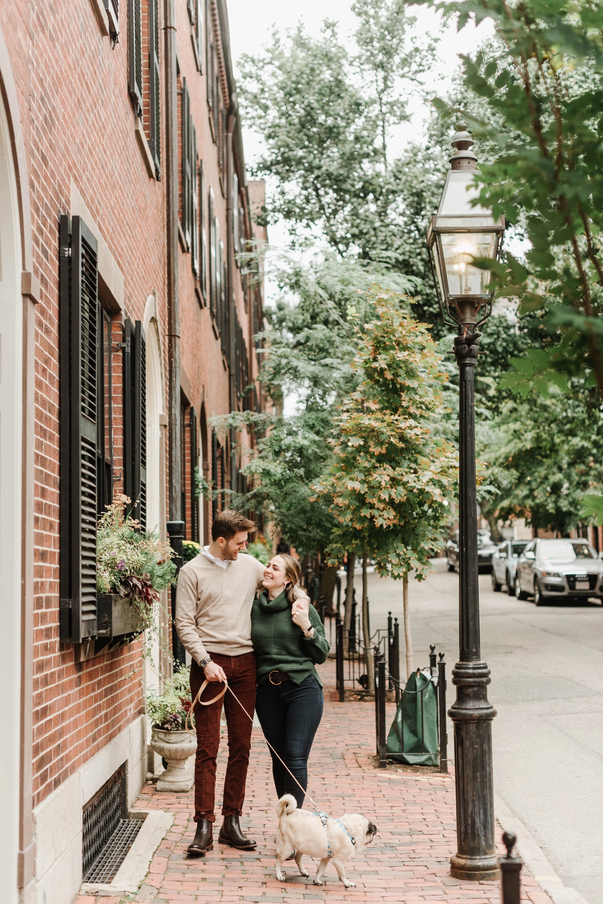 Beacon Hill Engagement Session captured by Boston Wedding Photographer Annmarie Swift