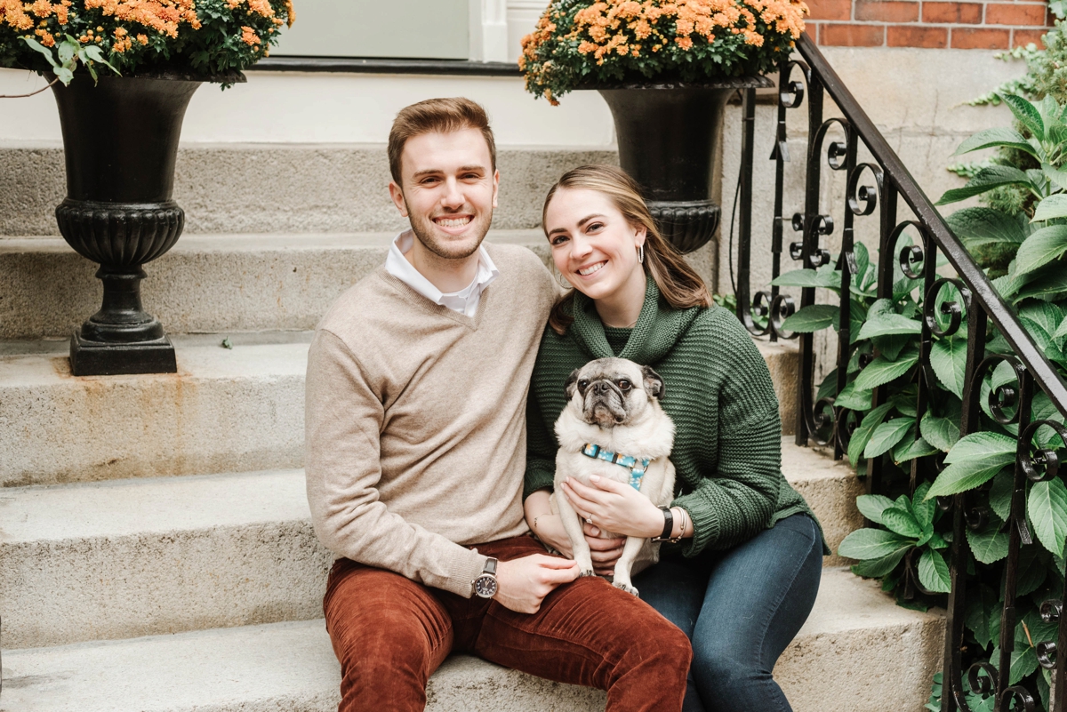 Beacon Hill Engagement Session captured by Boston Wedding Photographer Annmarie Swift