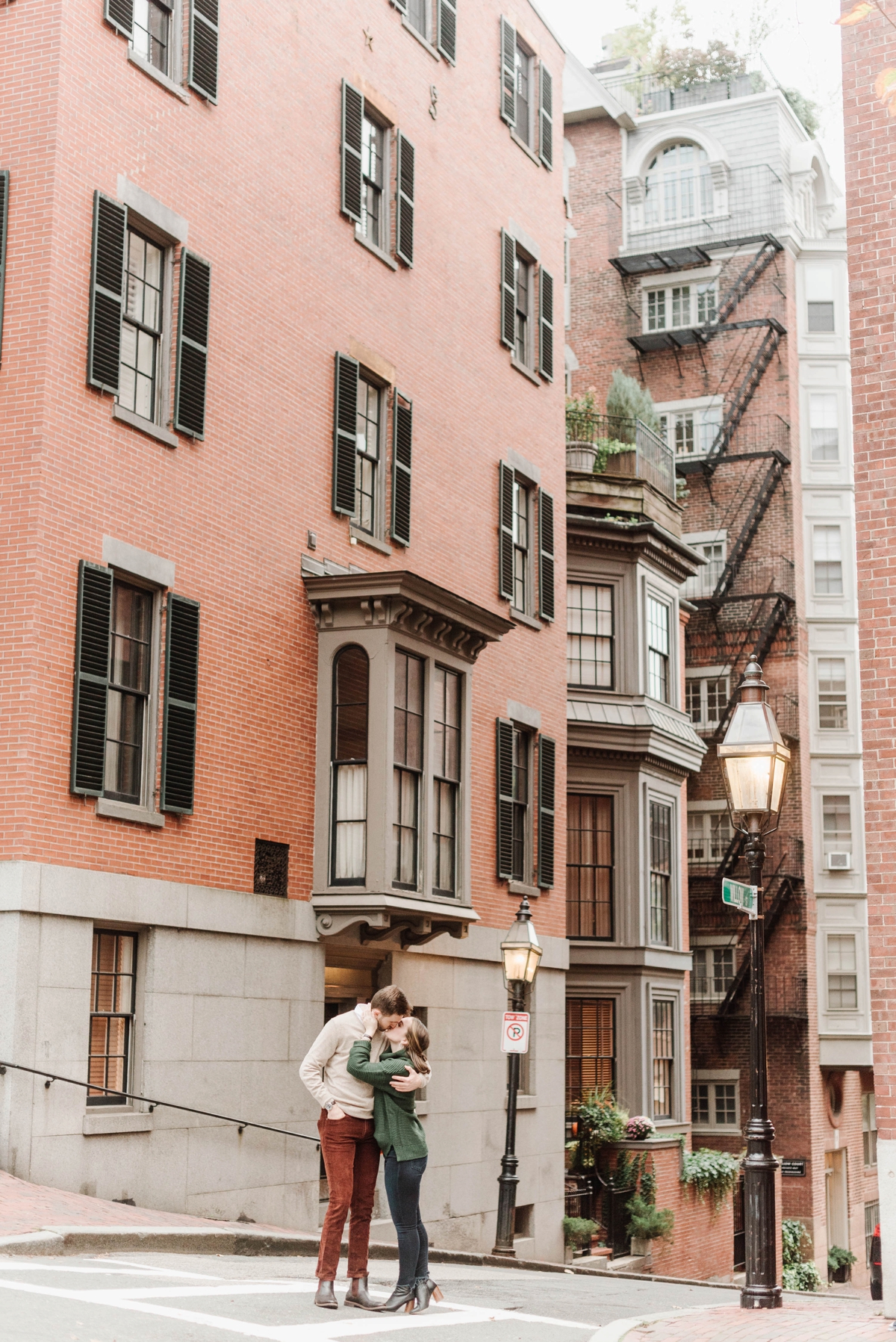 Beacon Hill Engagement Session captured by Boston Wedding Photographer Annmarie Swift