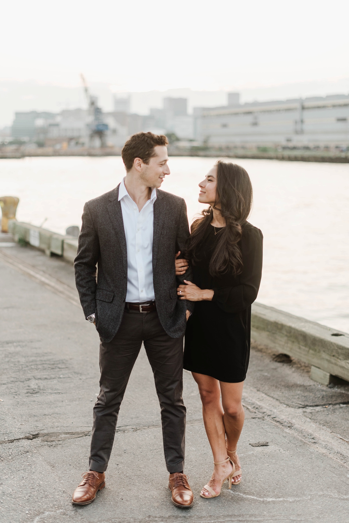 This summer portrait session features a Dry Dock, Boston Engagement Session captured by Boston Wedding Photographer Annmarie Swift
