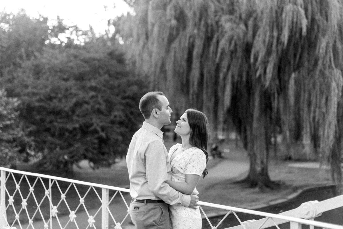 Sunny Summer Boston Public Garden Engagement Session shot by Boston Wedding Photographer Annmarie Swift