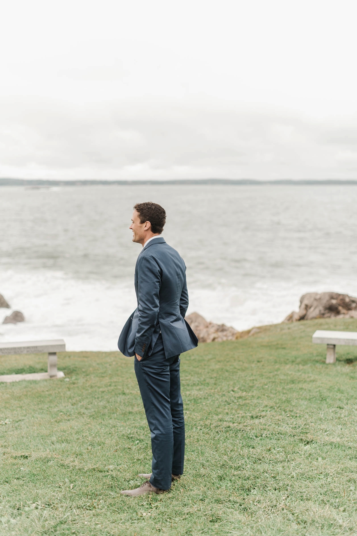 A cloudy fall wedding at the Eastern Yacht Club in Marblehead, MA shot by Boston Wedding Photographer Annmarie Swift