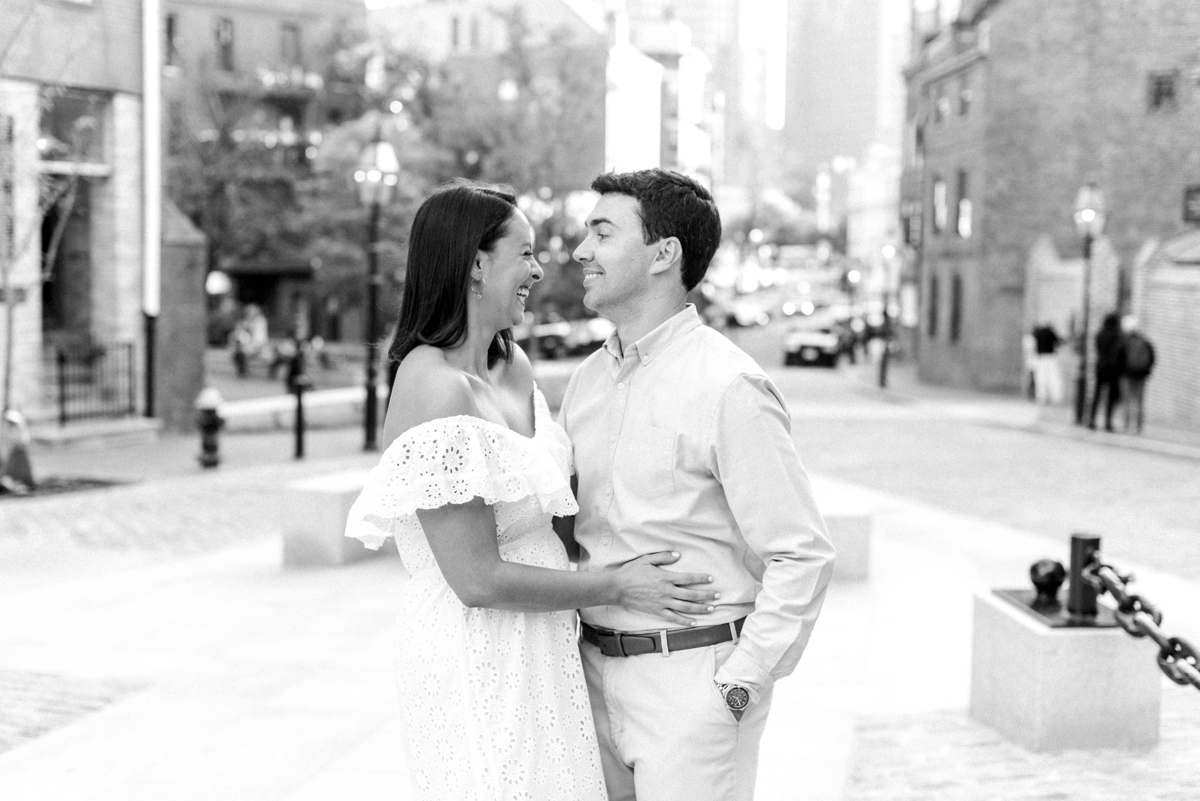 North End & Christopher Columbus Park Engagement Session shot by Boston Wedding Photographer Annmarie Swift