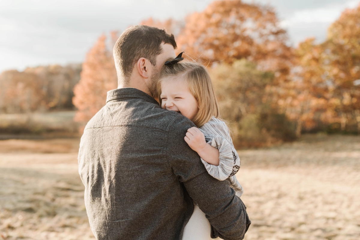 Sundrenched Wagon Hill Farm Fall Mini Family Session in Durham, New Hampshire shot by Boston Photographer Annmarie Swift