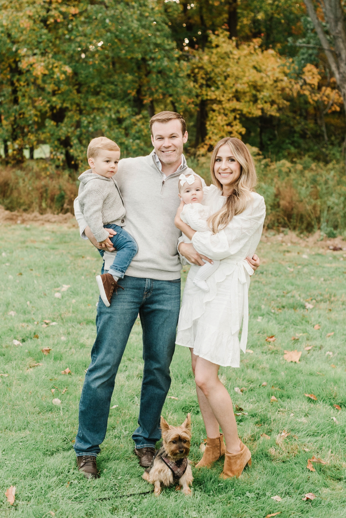Fall Family Photos at Drummond Park in North Andover, MA by Boston Family Photographer Annmarie Swift