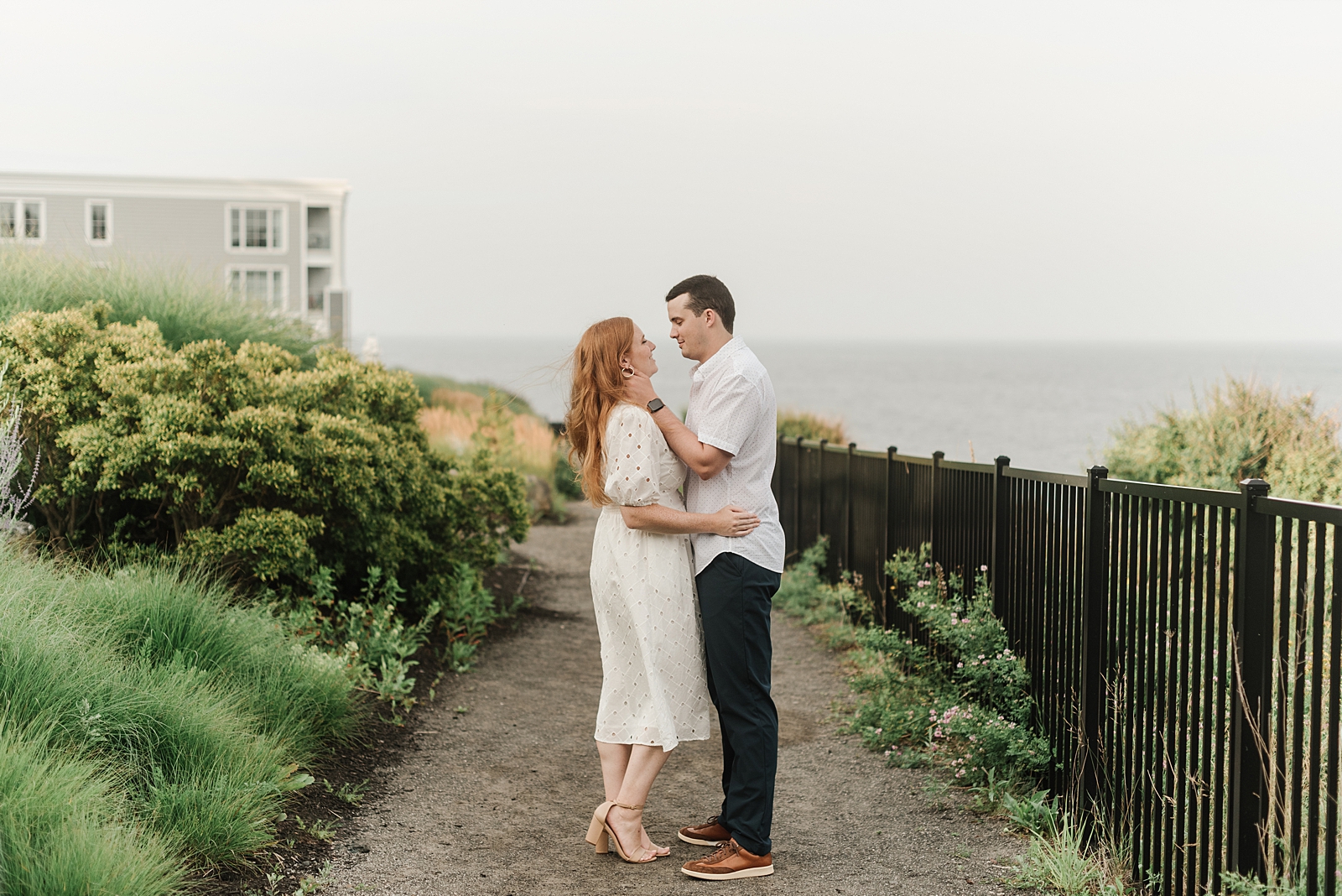 Cliff House Maine Engagement Session in Cape Neddick by Boston Wedding Photographer Annmarie Swift